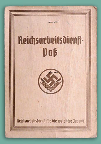 Reichsarbeitsdienst-Pass für die Weibliche Jugend